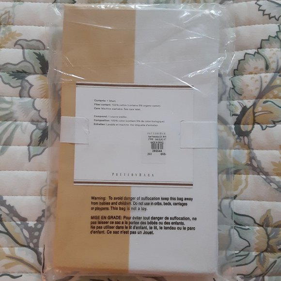 POTTERY BARN NWT wide striped European sham (26" x 26") - Picture 2 of 4